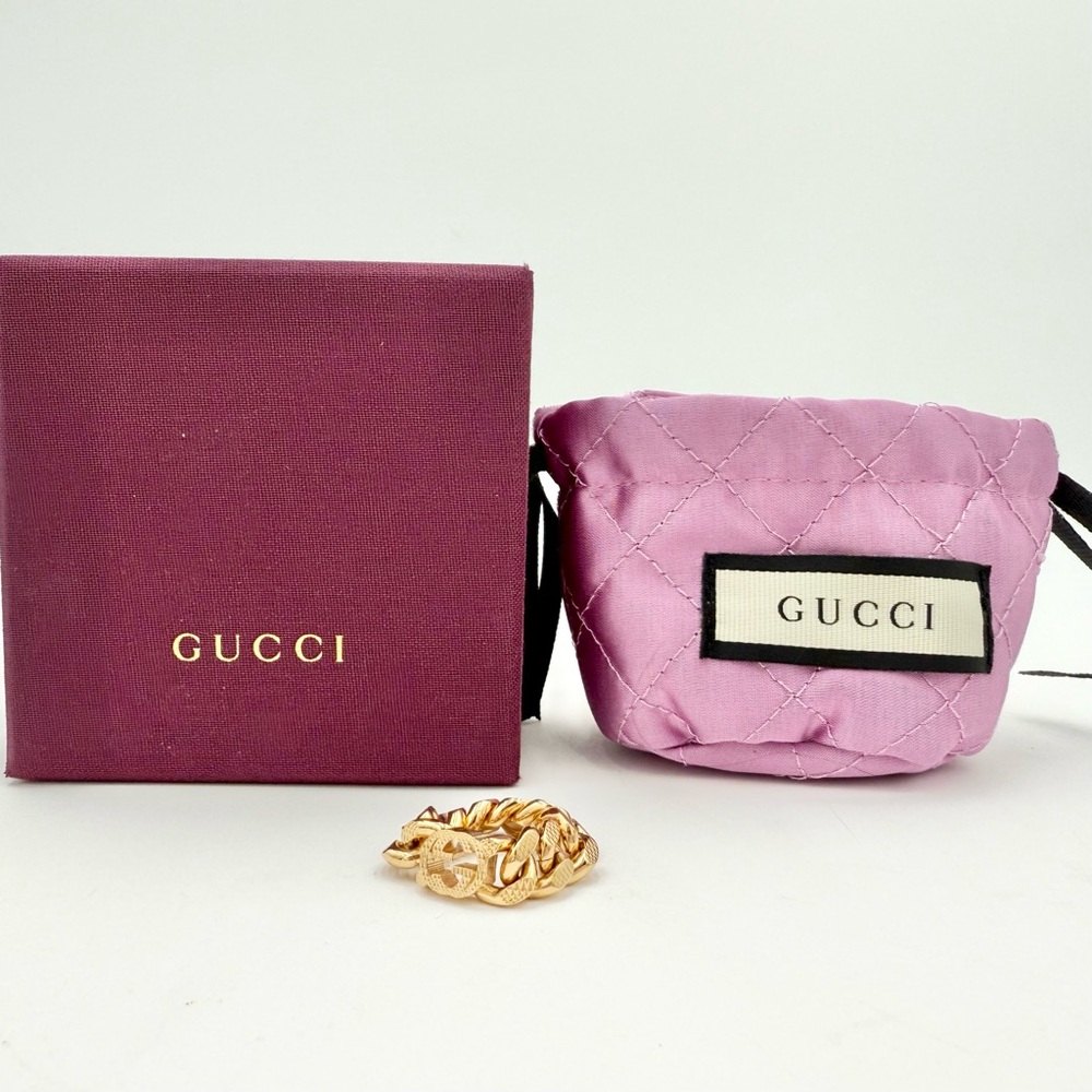 Gucci Interlocking G Chain Link Ring - Picture 1 of 4